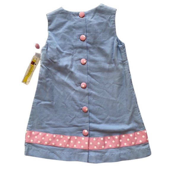 Castles & Crowns 4T NWT lavender blue/purple corduroy dress pink ribbon - Picture 1 of 4